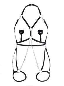 Plus Size Lingerie Accessories Romantis-Romantis - Hitam - View 2