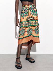 Maija 女性彩色花卉印花裙，適合度假和度假穿著 - 彩色 - 查看 3