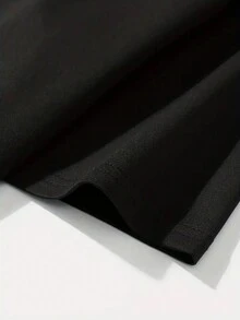 男士短袖t卹,書信與印花設計 - 黑色 - 查看 3