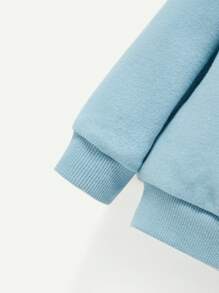 Conjunto De Sudadera Para Bebé Niño Con Cuello Redondo Con Patrón De Carroon De Coche, 2 Piezas - Multicolor - Ver 7