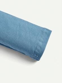Cozy Pixies Ensemble 2 Pièces Pour Bébé Garçon: Haut De Couleur Solide À Manches Raglan Imprimé De Lettre En Contraste De Couleur - Bleu marine - Voir 8