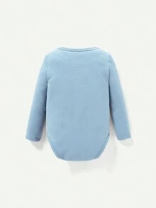 Cozy Pixies Đứa bé trai 2 Miếng Đồ họa Hoạt hình Áo liền quần chặt - Màu xanh bụi bặm - Xem 3