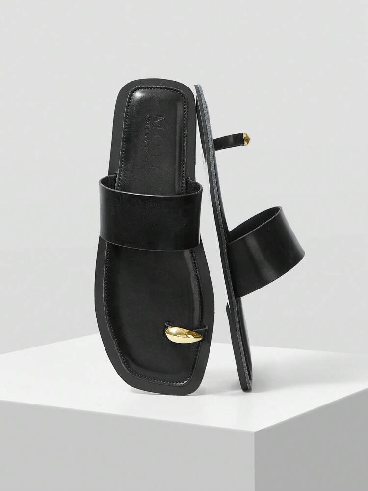 Sandales plates glissantes décontractées et confortables pour femmes. Chaussures de vacances pour l'été, l'automne et le printemps, idéales pour les vacances de printemps et Pâques