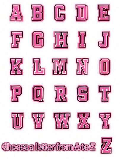 1 pieza Charm de letra de madera rosa, decoración de zuecos de madera personalizada, adecuado para decoración de pulseras, regalo festivo (hecho a mano, puede tener residuos de pegamento o defectos menores en la parte posterior, no afecta el uso normal) Accesorios lindos para calzado primavera verano, playa o uso diario para mujeres y hombres.