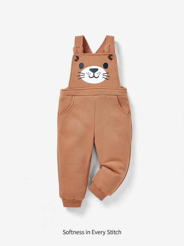 Baby Boys' Cute Animal Patterned Overalls Pants