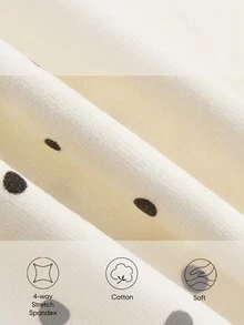 Cozy Pixies Baby Girl 2pcs Polka Dot Print Ruffle Trim Tee - Pink - View 9