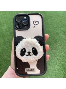 Apple Cute Panda Doll 3D Silicone Phone Case Compatible With IPhone 15/15 Pro/15 Pro Max/14/13/12/11/XS Max Series, Phone Protective Cover