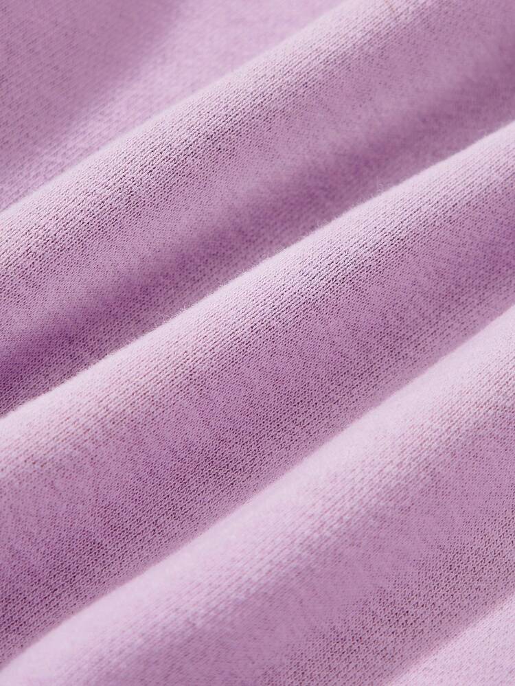 Baby Girl Letter Graphic Pullover & Sweatpants Matching Set