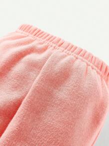 女嬰卡通圖案衛衣和衛褲&帽