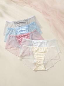 SHEIN سروال نسائي مستقيم بألوان صلبة بسيطة وتصميم وصلات قطع القماش - متعدد الألوان - مشاهدة 4