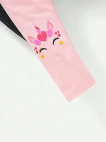 Baby Girl 3pcs Cartoon Graphic Leggings - Pink - View 5