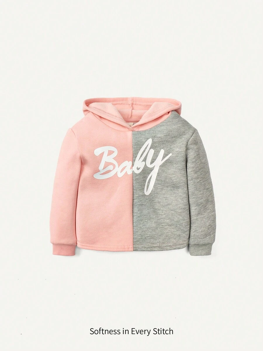 Cozy Pixies 女婴字母图案双色卫衣 - 彩色 - 查看 1