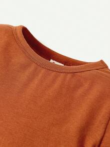 Cozy Pixies Conjunto De 3 Piezas De Top Cuello Redondo Con Estampado De Animales Para Bebés Niños Con Hombro Regular