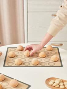 Cippes 1pc Silicone Baking Mat, Reusable Non-stick Baking Sheet For Microwave, Oven, Cookie, Macaron, Bread Making, Gray, 16.53'' X 11.61'' - Grey - View 5