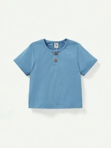 Cozy Pixies 3 cái/bộ Trẻ sơ sinh Con trai Chất rắn Ngắn tay Áo chui đầu - Màu be - Xem 7