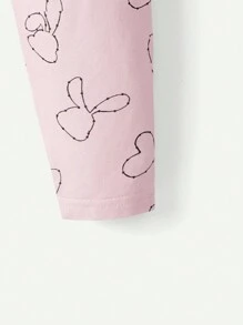 Cozy Pixies Baby Girl Ruffle Hem Pants 2pcs/Set - Pink - View 4