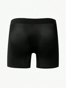 Happy Jammies 男裝簡約數字印花方形游泳褲 - 黑色 - 查看 2