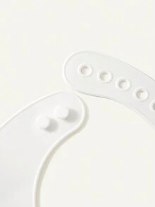 Cozy Pixies 1入組嬰兒防水動物圖案矽膠圍嘴 - 白色 - 查看 5