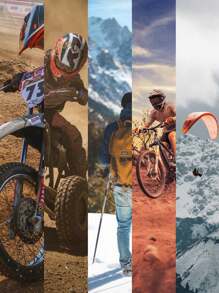 POLASUP 1pc Extra Large Elastic Band Protection Anti-Fog Sponge Goggles For Outdoor Activities Such As Gliding, Skiing, Cycling, ADV Motorcycle Riding, Off-Road, Mud Protection Face Shield, Anti-Sand & Wind, And Anti-Dust, Removable & Washable Soft Touch Sponge - Multicolor - View 7