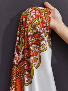 SHEIN Clasi Đầm maxi dáng chữ A không tay in họa tiết Paisley dành cho nữ cỡ lớn, trang phục đi nghỉ mát, trang phục mùa hè cho nữ, trang phục dự tiệc cho nữ. - Nhiều màu - Xem 5