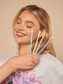 FRIENDS X SHEIN 4pcs Eye Makeup Brush Set - Multicolor - View 8