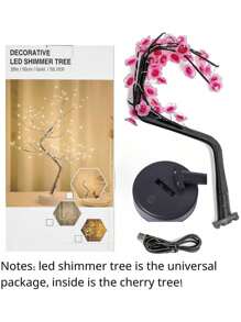 1 件 19.6 英寸樱花盆景树灯，36/108 LED 仙女灯，电池和 USB 供电两用，台灯，装饰灯，现代家居装饰，生日礼物（粉色） - 黃色 - 查看 7