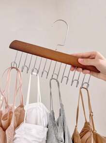 SHEIN Basic living 1 móc treo quần áo đa năng dùng làm quà tặng Giáng sinh cho ngày lễ - màu nâu - Xem 1