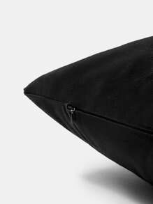 HARRY POTTER X SHEIN 45*45 Cm Black And White Four School Crests Printed Pillow,Gifts,Back To School - Black - View 4