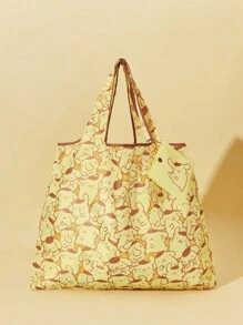 HELLO KITTY AND FRIENDS | SHEIN 1pc Pudding Dog Foldable Portable Tote Bag - Yellow - View 2