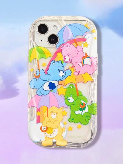 ROMWE X Care Bears Cartoon Graphic Transparent Phone Case