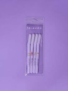 FRIENDS X SHEIN 4pcs/Pack Purple Eyebrow Razor - Purple - View 8