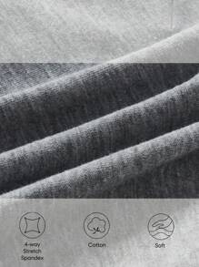 Cozy Pixies Shorts Décontractés Pour Bébé Garçon Avec Étiquette Tissée De Couleur De Bloc, Ceinture Élastique À Poches Latérales