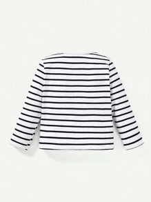 Cozy Pixies Baby Girls' 3pcs/set Cartoon Patterned Crew Neck Pullover Tops - Blue - View 4