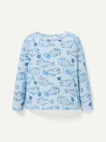 Cozy Pixies Baby Jongens Nauwsluitend Pyjamas , Cartoon dier Gevormd Ronde hals Lange mouwen Top & broek set