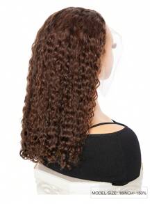 13x6 Transparent Lace Front Human Hair Wigs For Women Bob Water Wave Lace Wigs 8-18 Inch Chocolate Brown Color Lace Wigs With Baby Hair Natural Hairline