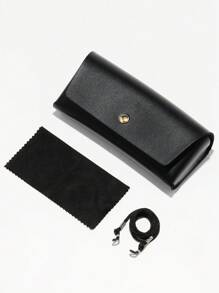 POLASUP 1pc Unisex Serpent-Shaped Metal Frameless Geometric Fashion Glasses With Diamond-Shape Cut Edges, Suitable For Outdoor Travel (Comes With Glasses Case, Cleaning Cloth, And Lanyard) Halloween For Summer Beach Vacation,Outdoor,Travel - 漸層橄欖綠鏡片 - 查看 6