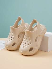 Unisex Freizeit rutschfeste Lochschuhe für Kinder, khaki Farbe für Jungen