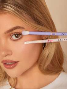 FRIENDS X SHEIN 4pcs Eye Makeup Brush Set - Multicolor - View 3