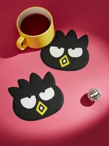 HELLO KITTY AND FRIENDS | SHEIN 1pc Cool Penguin Coaster,Desk Decor, Heat Insulation - Black - View 2