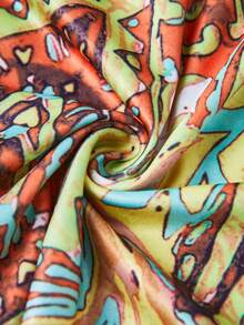 Mono con estampado con cinturón de espalda con abertura de ojo - Multicolor - Ver 5