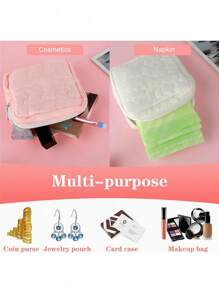 1 Stück bestickter Binden-Aufbewahrungsbeutel, tragbare Menstruationstassen-Tasche, Binden-Tasche, Damenbinden-Tasche, Menstruationstassen-Aufbewahrungsbeutel, Menstruationsperiode Erstlings-Tasche (Rosa + Weiß) für Reise-Aufbewahrungstasche, Make-up-Tasche, Kosmetiktasche, Urlaubsorganizer, Großer Make-up-Organizer Make-up-Koffer, für Lippenstift, Pinsel, Hautpflege, Handy, Münzen, Kleinteile, für Zuhause, Geschenk, Urlaub und Festival Halloween Weihnachten Multifunktional nutzbar, Boho Stimmung