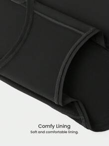 LUVLETTE 3条装透气棉质基础款高腰黑色三角裤女士内裤套装 - 全黑 - 舒适 - 黑色 - 查看 5