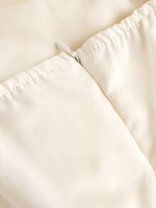 SHEIN Girlism Teenage Girls' Summer Solid Color Woven Strapless Dress With 3d Bow Decoration