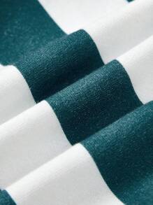 Cozy Pixies Baby Boy Striped Letter Graphic Hoodie & Sweatpants - Black and White - View 9