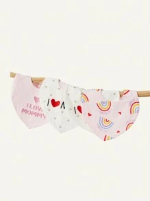 Cozy Pixies Cozy Cub 4pcs Heart Baby Bandana Drool Bibs