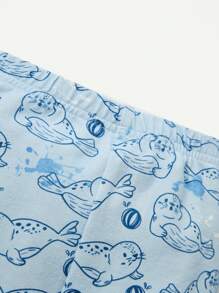 Cozy Pixies Baby Jongens Nauwsluitend Pyjamas , Cartoon dier Gevormd Ronde hals Lange mouwen Top & broek set