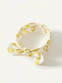 6pcs Newborn Baby Gift Set, Including Cotton Bib, Hat, Hair Accessories