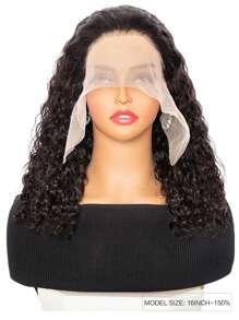 13x6 Transparent Lace Front Human Hair Wigs For Women Bob Water Wave Lace Wigs 8-16 Inch Natural Black Color Lace Wigs With Baby Hair Natural Hairline - Natural Black - View 2