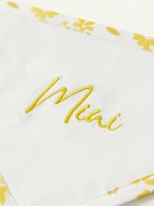 6pcs Newborn Baby Gift Set, Including Cotton Bib, Hat, Hair Accessories