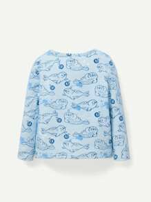 Cozy Pixies Baby Jongens Nauwsluitend Pyjamas , Cartoon dier Gevormd Ronde hals Lange mouwen Top & broek set